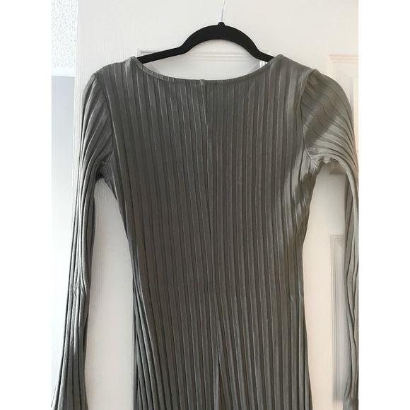 Dynamite Ribbed Turquoise-Blue Dress - Picture 8 of 8